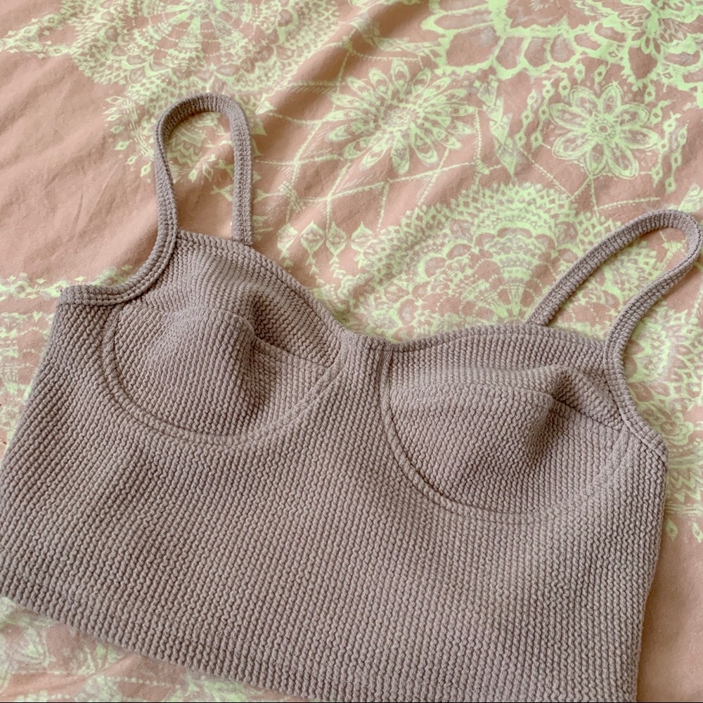 Cute tan crop top